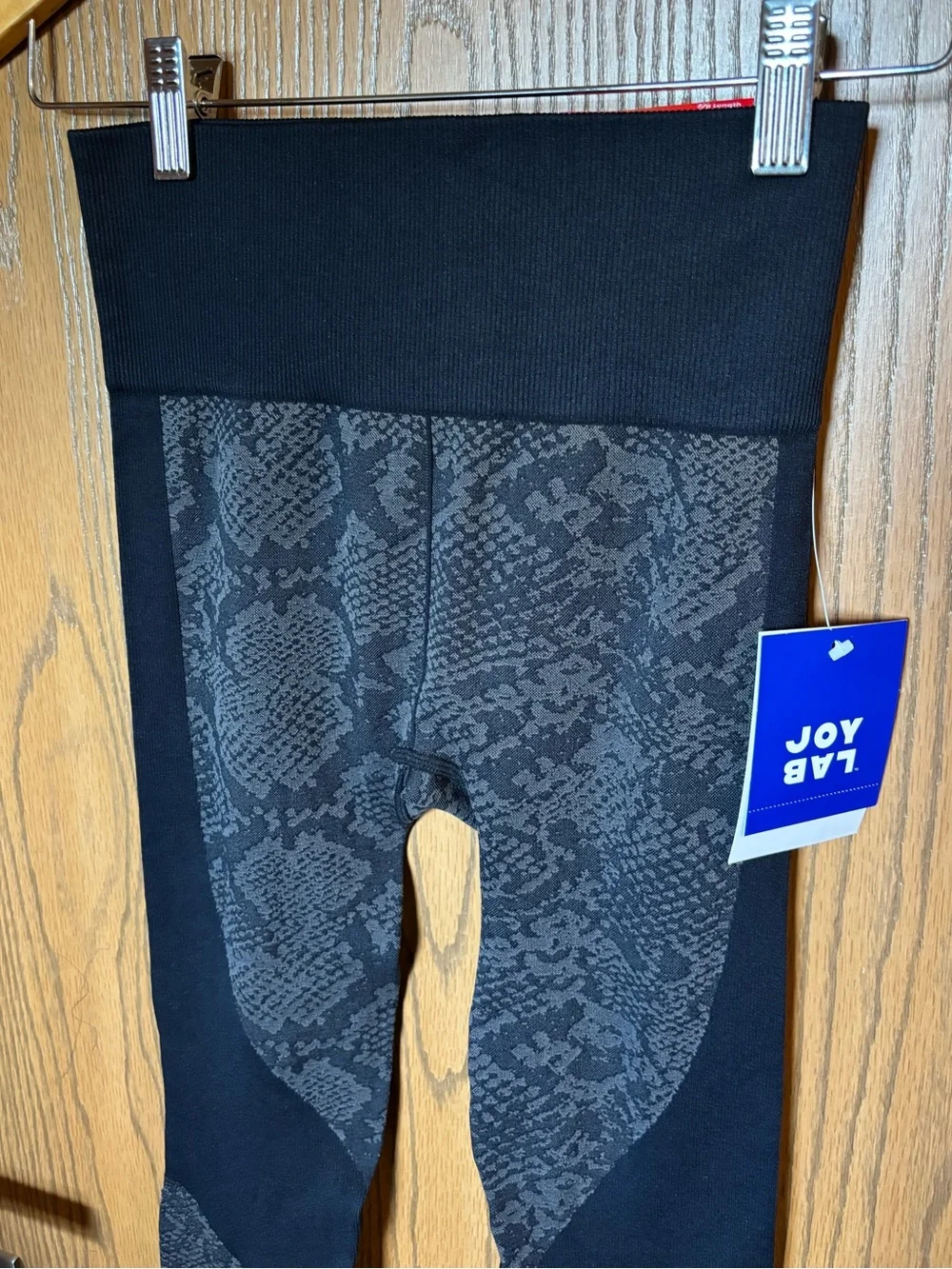 JoyLab Black Snake-Print Paneled Leggings
